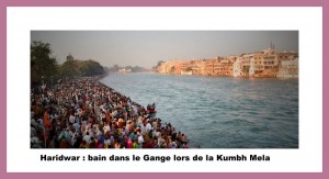 Haridwar bain dans le gange lors de kumbh mela